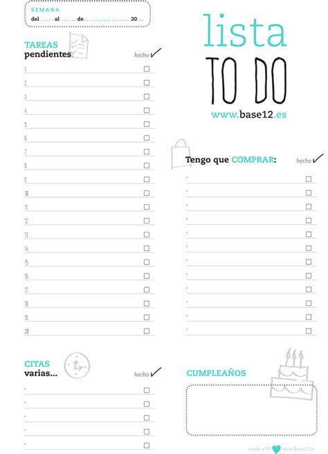 Planner Checklist Para Imprimir