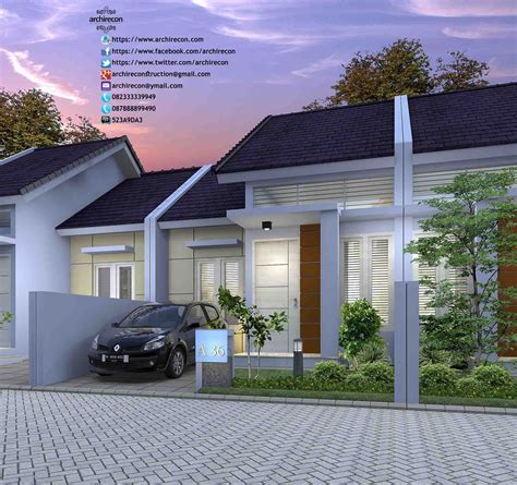 Perumahan Green Land Villa Type 36 Desain Eksterior Rumah Indah
