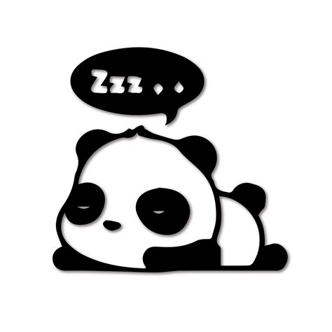 Cute Sleepy Panda Vinyl Decal Kawaii Baby Zzz Sticker Skin Etsy