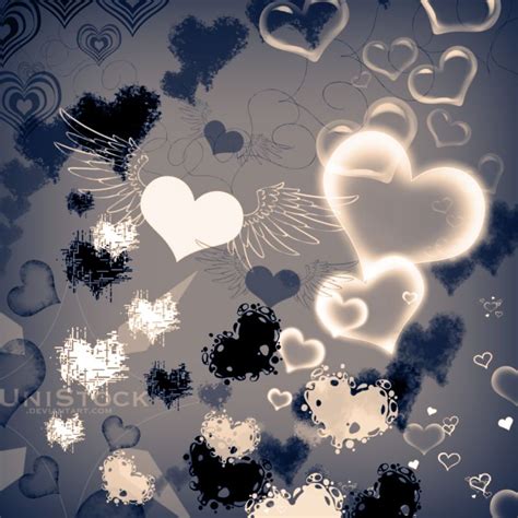 Heart Brushes By Unistock On Deviantart Photoshop Pennelli