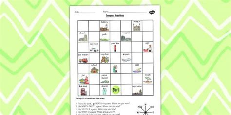 directions  compass points worksheet compass directions compass