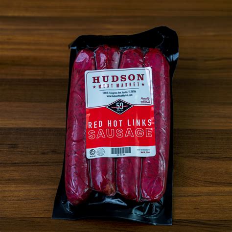 red hot sausage links hudson meat market