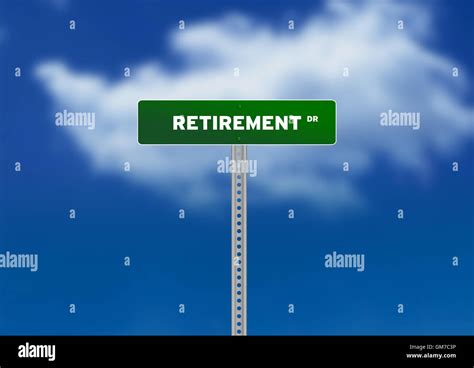 Retirement Road Sign Stock Photo Alamy