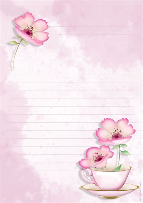 Coleção Papel De Cartas Grátis Printable Paper Patterns Floral Cards