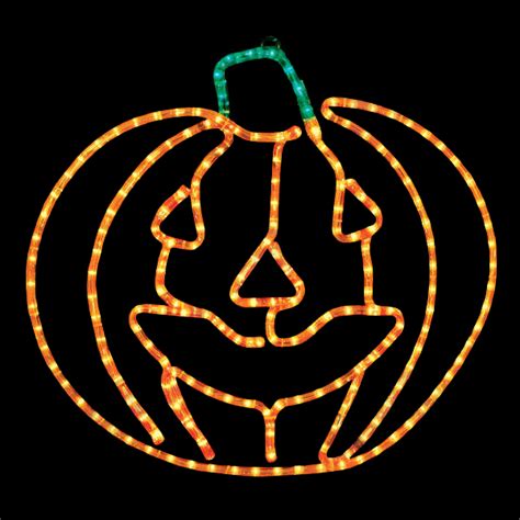 Led Halloween Rope Lights Jack O Lantern Pumpkin Outdoor Decoration