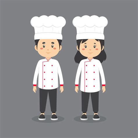 Characters Wearing Chef Uniform 1212580 Vector Art At Vecteezy