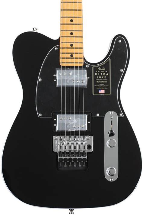Fender American Ultra Luxe Telecaster Floyd Rose Hh Mystic Black