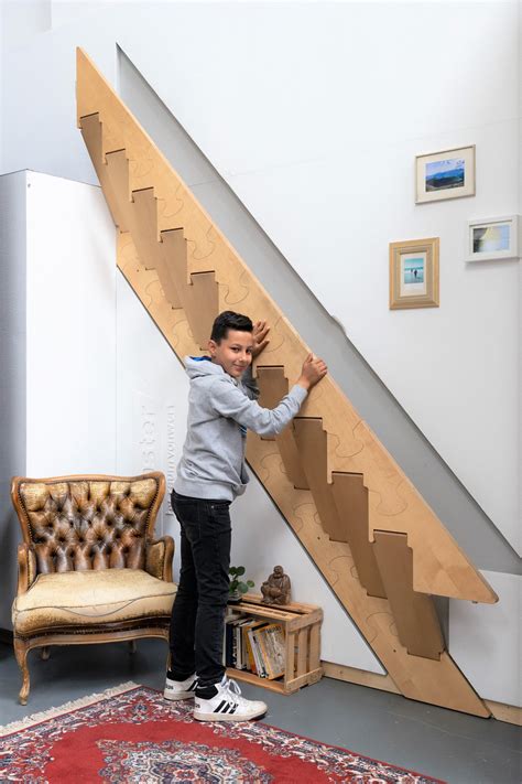 This Folding Staircase Is Perfect For Tiny Homes Or Apartments With Lofts