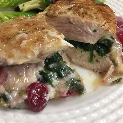 chicken stuffed breasts with spinach brie and cranberry sauce the hungary soul