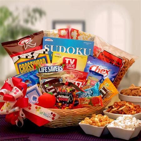 Last minute gifts delivered for any occasion can be sent right now, today. Get Well Snacker Gift Basket - Gift Baskets for Delivery