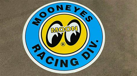 Blue Mooneyes Racing Division Moon 16cm Genuine Decal