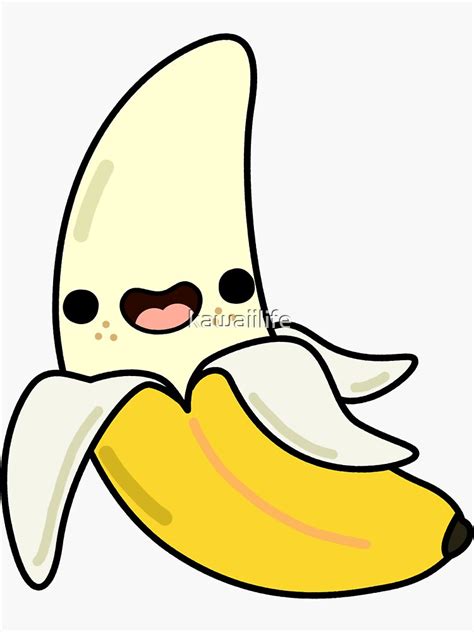 Kawaii Banana Fruit Sticker For Sale By Kawaiilife Redbubble