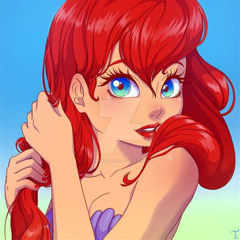 Disney Anime Ariel By Fehinprogress On Deviantart