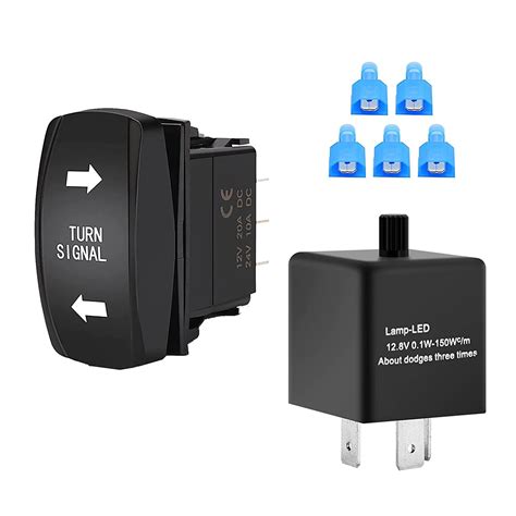 Utv Turn Signal Switch And Led Adjustable Flasher Relay Kit