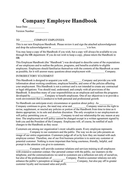 42 Best Employee Handbook Templates And Examples Templatelab