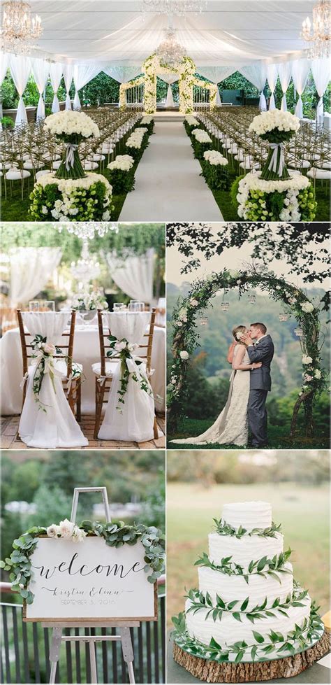 Breathtaking Green And White Wedding Ideas To Rock Summer Wedding