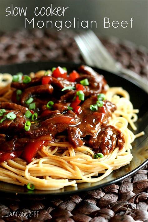 Easy mongolian beef has crazy tender beef with a crispy seared edge that gets coated in a bold sticky sauce. Slow Cooker Mongolian Beef: Tender beef cooks in a rich ...