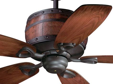 Standard Size Fans 52 Wine Barrel Ceiling Fan Rustic Lighting And