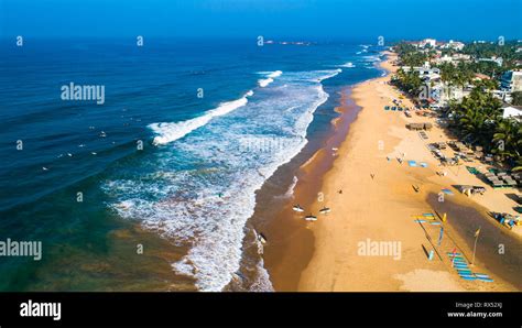 Aerial Hikkaduwa Beach Sri Lanka Stock Photo Alamy