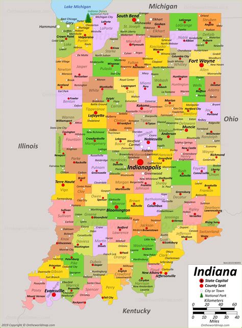 Indiana Counties Map With Cities Florida Gulf Map Images And Photos