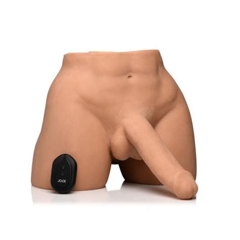 Jock Vibrating And Squeezing Remote Controlled Life Size Ass Masturbator With Poseable Dildo Sex