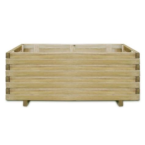 Jardiniere en bois rectangulaire 100 x 50 x 40 cm - Achat / Vente