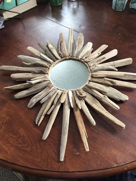 My 1st Attempt At A Driftwood Mirror Nailed It Literally Driftwood