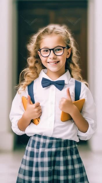 Linda Jovem Professora Segurando Livros Cabelo Curto Fotografia De