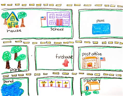 How To Draw A City Map For Kids Then Start Drawing Your Map Using