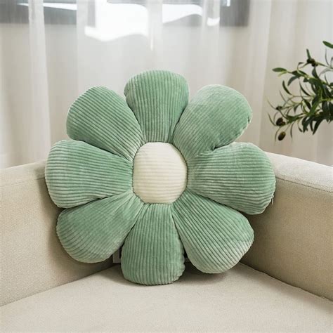 Flower Pillow Cute Daisy Floor Cushion Soft Fun Plant Throw