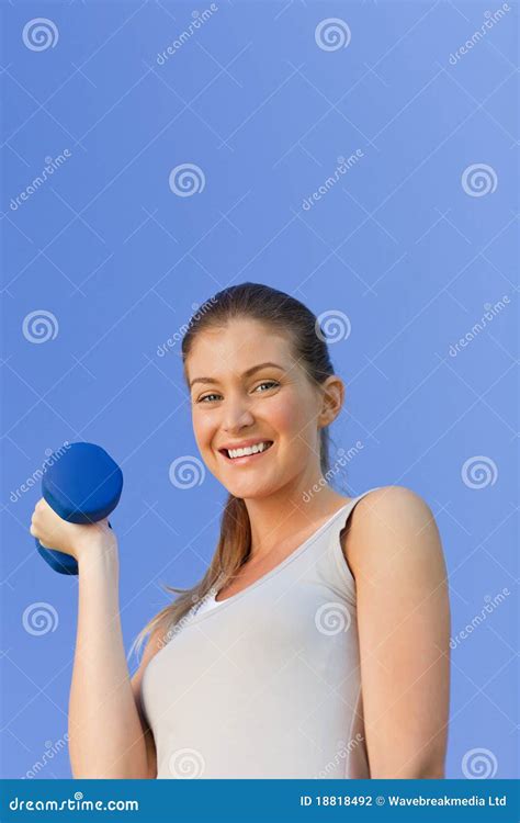 Young Woman Doing Her Exercises In The Park Stock Photo Image Of