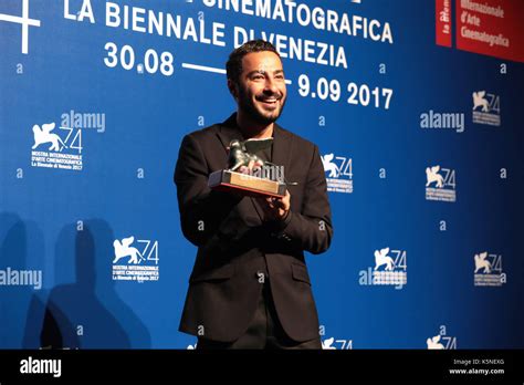 Venice Italy 09th Sep 2017 Iranian Actor Navid Mohammadzadeh Poses