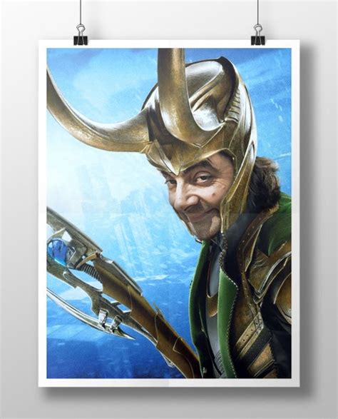 Geek Art Gallery Posters Mr Bean As Loki