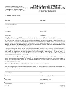 Maybe you would like to learn more about one of these? Transamerica Collateral Assignment Form - Fill Online ...