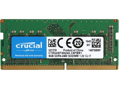 Crucial 8gb Single Ddr4 2400 Pc4 19200 260 Pin Sodimm Memory