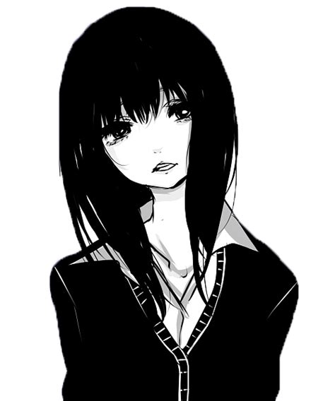 Anime PNG Black And White Transparent Anime Black And White PNG Images