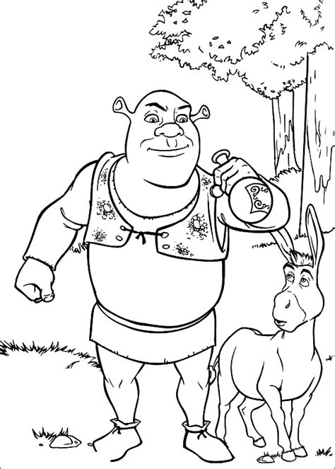 Shreck Coloring Pages Dibujos Para Colorear De Shrek Pdmrea