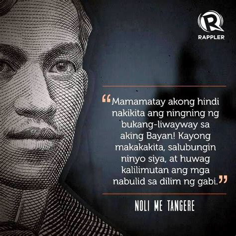 Rizal Quote Translation "I die without seeing the dawn brighten over