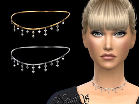 The Sims Resource Pendant Crystals Choker By Natalis • Sims 4 Downloads