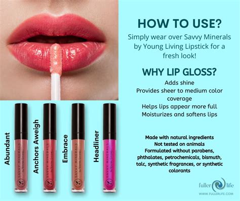 Savvy Minerals By Young Living Lip Gloss 💄 Fuller Life Wellness