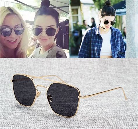 fashion kendall jenner style sunglasses square aviator women celebrity glasses sunglasses