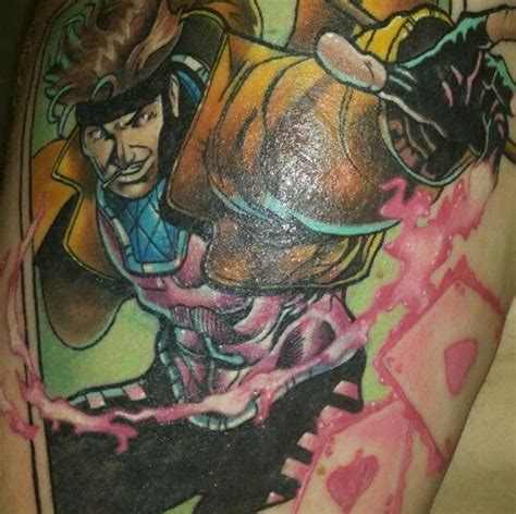 Gambit Xmen Marvel Tattoo Marvel Tattoos Tattoos Portrait Tattoo