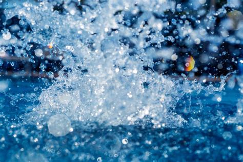 Abstract Splash Of Water On A Swimming Pool Stock Image Image Of