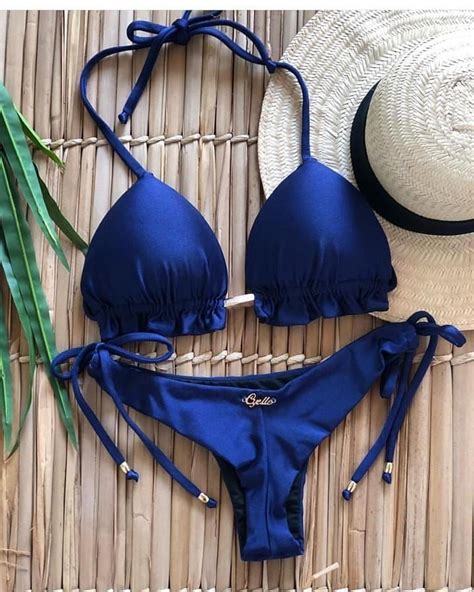 Garota Vaidosa On Instagram “biquini Cortininha Azul Marinho Semi Fio