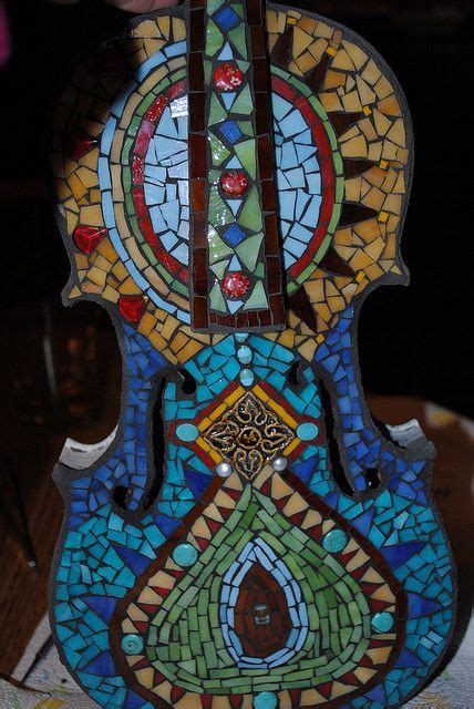 Mosaic Violin Violin Art Mosaic Art Mosaic