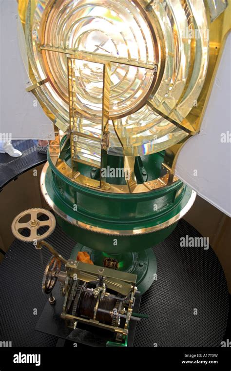 Espichel Cape Lighthouse Detail Fresnel Optic System And Clock