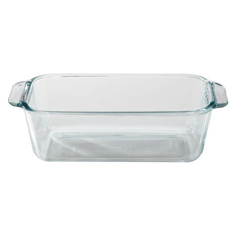 Pyrex 1 5 Quart Clear Basics Glass Loaf Pan Set Of 2