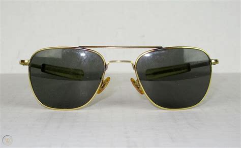 vintage ao american optical aviator pilot 1 10 12k gf 5 1 2 gold fill sunglasses 1787824201