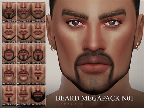 Pralinesims Beard Megapack N01 In 2020 Sims 4 Black