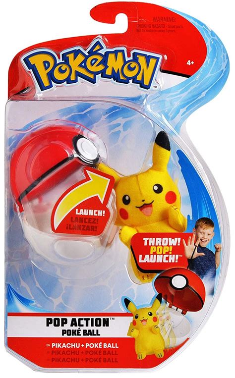 Pokemon Pop Action Poke Ball Pikachu And Poke Ball Throw Poke Ball Plush